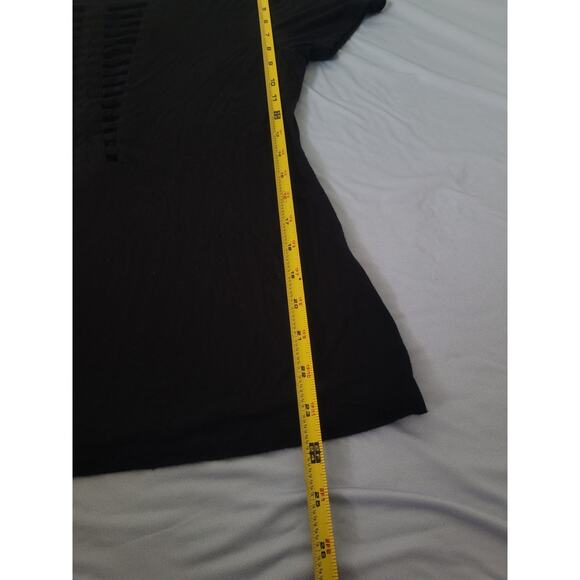 Y2k BKE Cut Out Front Short Sleeve Top Size S Black Grunge Goth Witchy - Picture 6 of 6